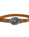 Western Cowboy Buckle Leather Belt B5002