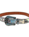 Punk Riveted Rhinestone Belt B4042