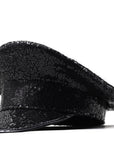 Sequin Leather Hat H9013