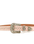 Pink Riveted Rhinestone Belt B4025