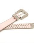 Pink Riveted Rhinestone Belt B4025
