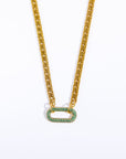 Inlaid Zircon Pendant Necklace A5029