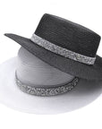 Rhinestone Wide Brim Hat H9011