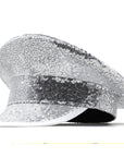 Sequin Leather Hat H9013