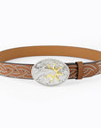 Western Cowboy Buckle Leather Belt B5012
