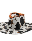 Printed Western Cowboy Leather Hat H8036