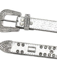 Punk Riveted Rhinestone Belt B4044