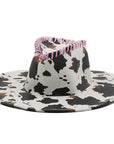 Printed Western Cowboy Leather Hat H8036
