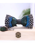 Italy Handmade Feather Bow Tie T1027