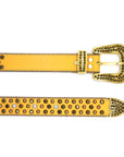 Golden Riveted Rhinestone Belt B4020