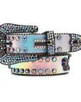 Punk Riveted Rhinestone Belt B4042