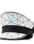 Silver Rainbow Leather Hat H9012