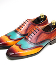 Ducapo Colorful Painted Dress Shoes