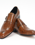 Ducapo Alligator Embossed Monk Straps