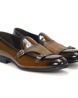 Ducapo Brown Glossy Leather Loafers