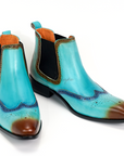 Ducapo Sky Blue Chelsea Boots