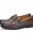Ducapo Round Toe Penny Loafers