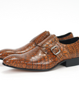 Ducapo Alligator Embossed Monk Straps