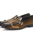 Ducapo Brown Glossy Leather Loafers