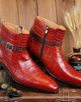 Ducapo Red Texture Boots