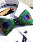 Ducapo Natural Feather Bow Tie T1021