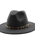 Leopard Print Felt Hat H8021