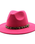 Leopard Print Felt Hat H8021