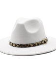 Leopard Print Felt Hat H8021