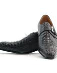 Ducapo Obsidian Croc Monk Straps