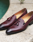 Ducapo Burgundy Tassel Loafers