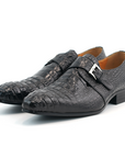 Ducapo Obsidian Croc Monk Straps