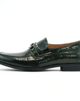 Ducapo Emerald Green Texture Bit Loafers