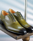 Olivgrüne Oxford-Schuhe von Ducapo