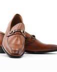 Ducapo Buckled Chestnut Loafers