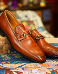 Ducapo Buckled Chestnut Loafers