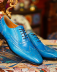 Ducapo Azure Wingtip Shoes