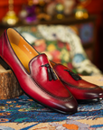 Ducapo Crimson Tassel Loafers