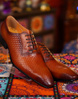 Ducapo Cognac Weave Shoes