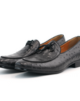 Ducapo Noir Ostrich Loafers