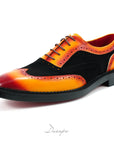 Two-Tone Brogue Wingtip Oxford D1271