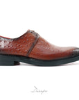 Burnished Brown Textured Ostrich Oxford D1275