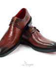 Burnished Brown Textured Ostrich Oxford D1275