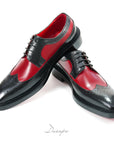 Elegant Two-Tone Oxford Wingtip Brogues D1278