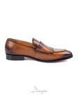 Burnished Textured Double Monk Strap Shoes D1288