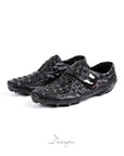 Shiny Black Crocodile Loafers D1290