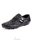Shiny Black Crocodile Loafers D1290