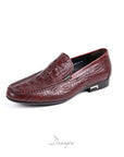 Elegant Embossed Crocodile Loafers D1292