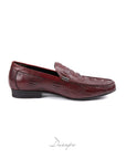Elegant Embossed Crocodile Loafers D1292