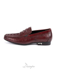 Elegant Embossed Crocodile Loafers D1292