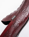 Elegant Embossed Crocodile Loafers D1292